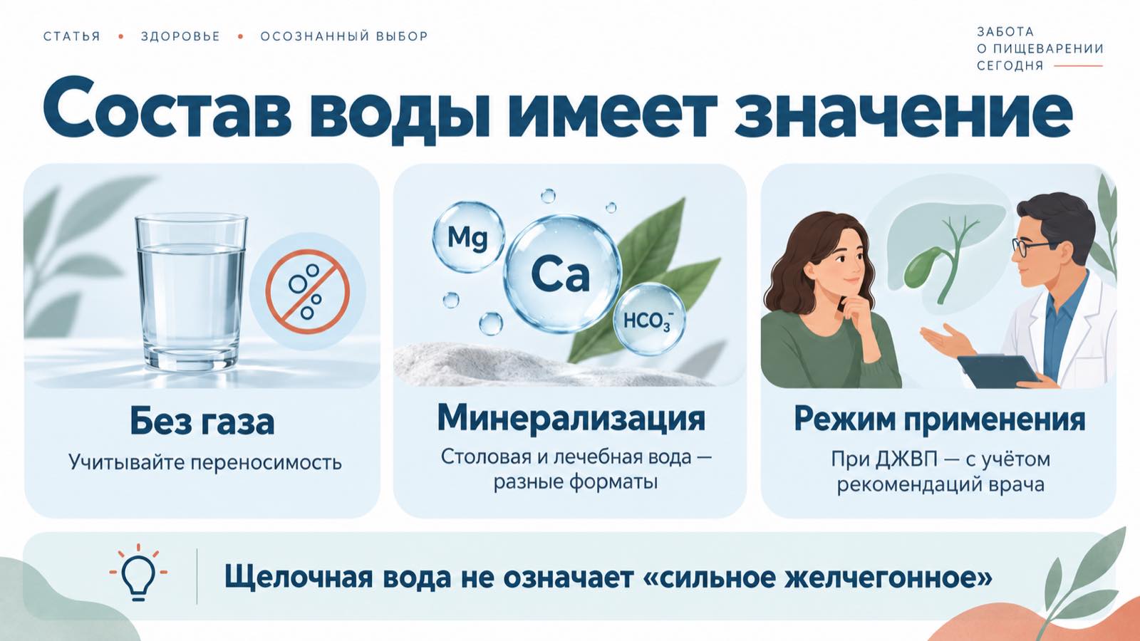 Что учитывать при выборе минеральной воды
