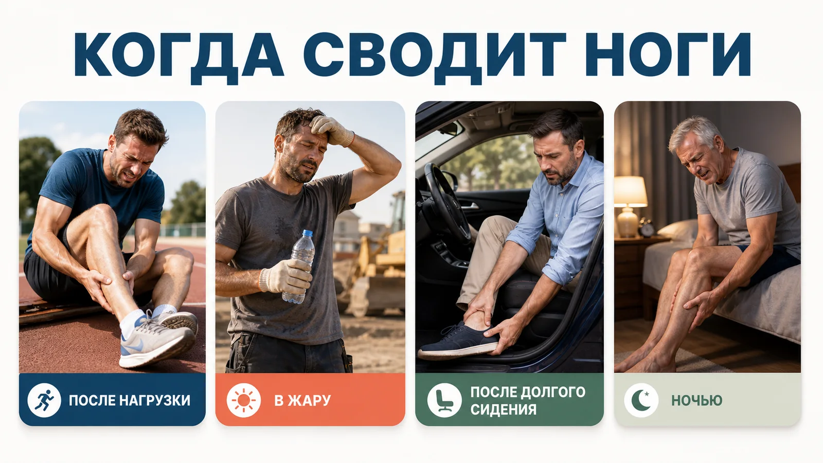 Основные сценарии возникновения судорог у мужчин