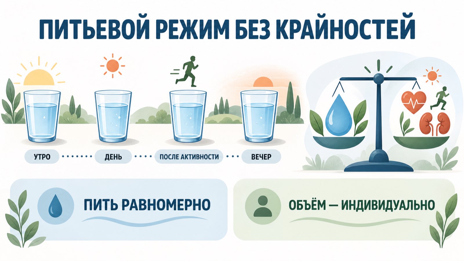 Питьевой режим для профилактики повторных камней в почках