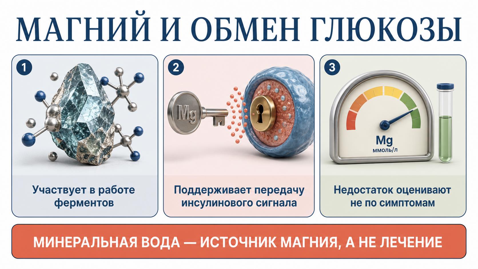 Магний участвует в передаче инсулинового сигнала и обмене глюкозы