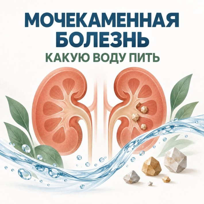 Мочекаменная болезнь: какую воду пить при разных типах камней