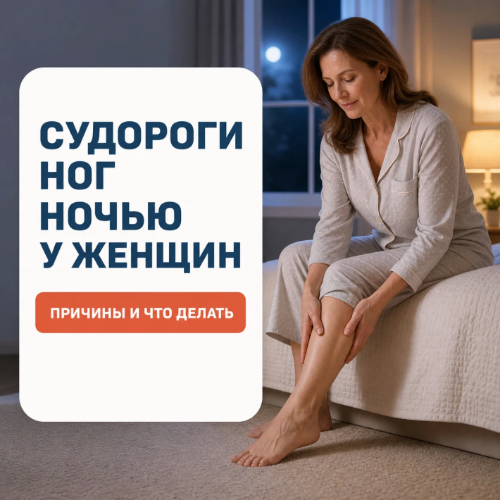 Судороги ног ночью у женщин: почему сводит икры и что с этим делать