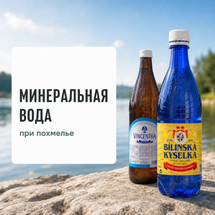 Минеральная вода при похмелье