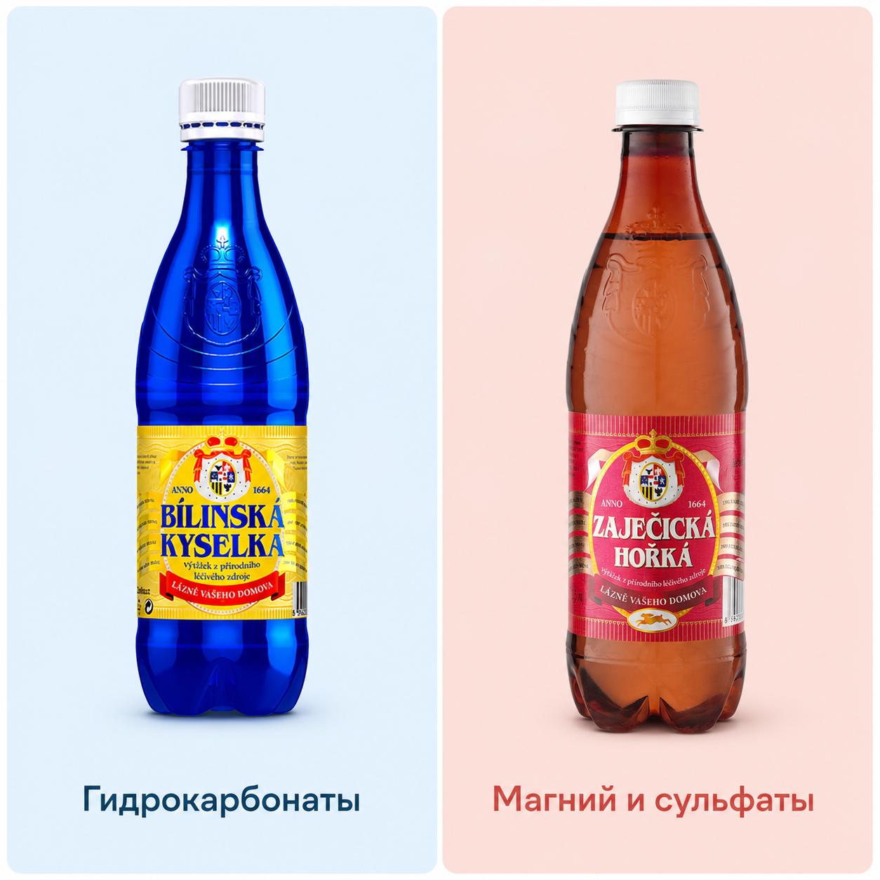 Билинска Киселка и Зайечицкая Горькая для тюбажа Билинска Киселка и Зайечицкая Горькая для тюбажа: различия состава
