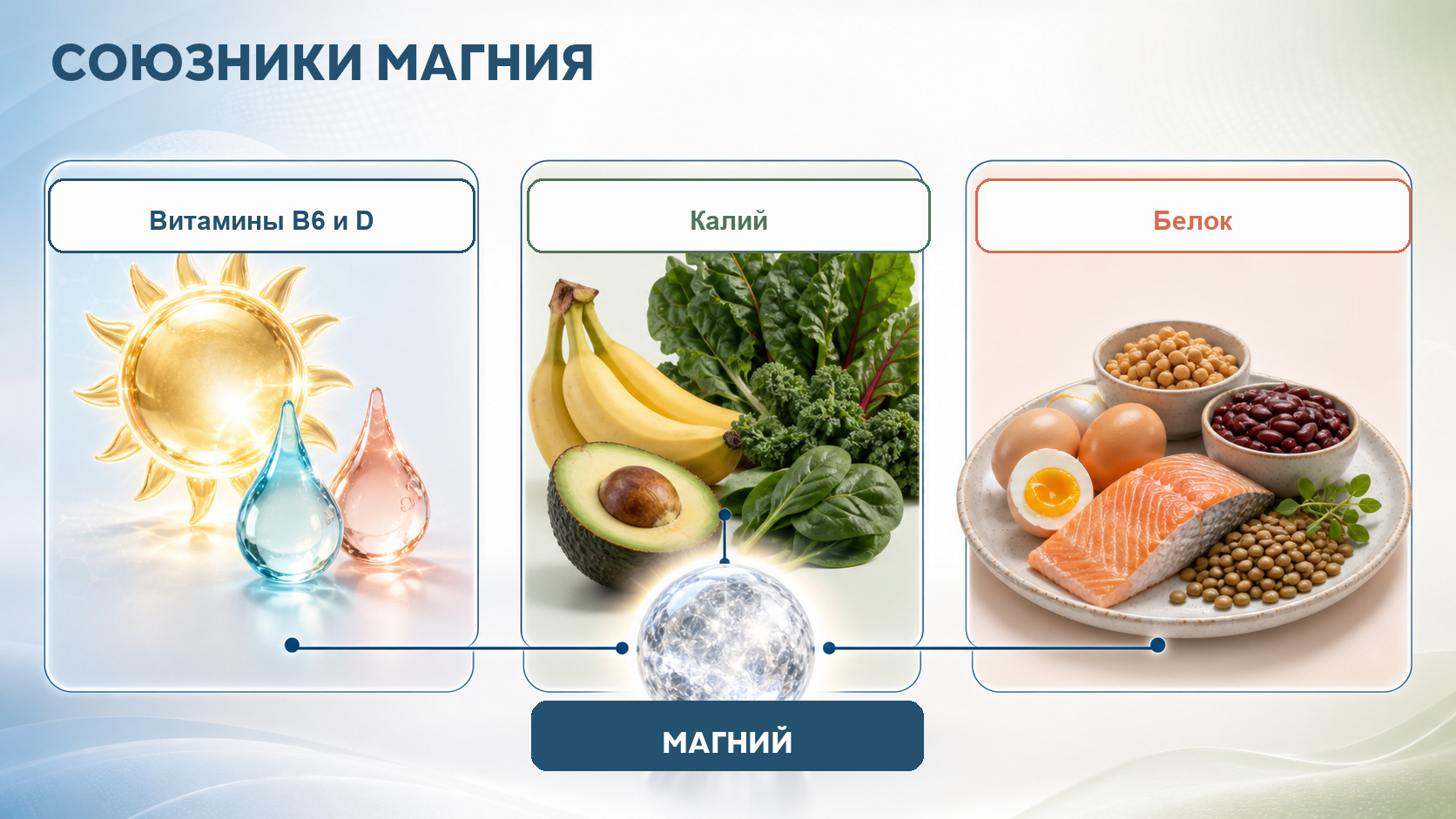 Магний и витамины: сочетания с витамином D и B6