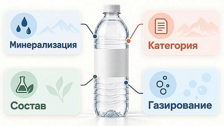 Что проверить на этикетке слабоминерализованной воды