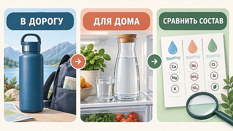 Как выбрать формат слабоминерализованной воды для дороги и дома