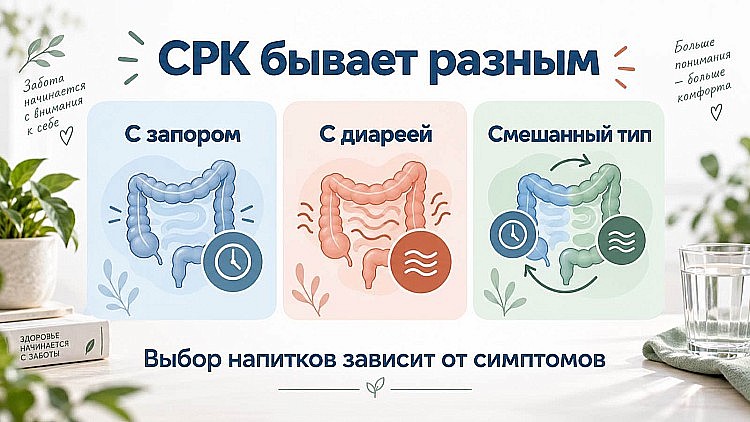 Типы СРК: с запором, с диареей и смешанный