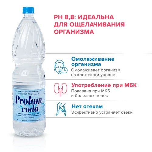 минеральная щелочная вода Пролом 0.5 литра