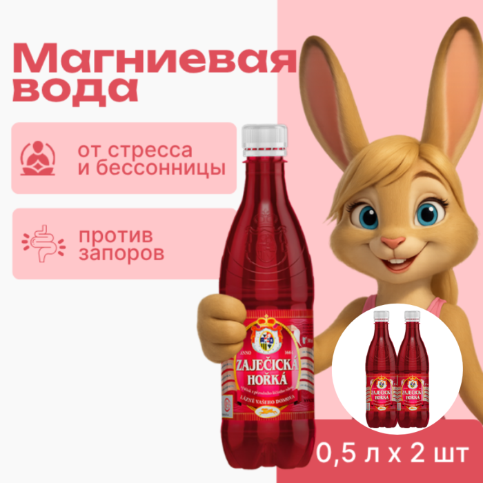 Зайечицкая Горькая 0,5 литра, без газа, 2 бут.