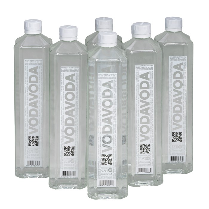 VODAVODA 0,75 л, негазированная, стекло