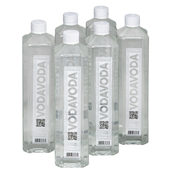 VODAVODA 0,75 л, негазированная, стекло