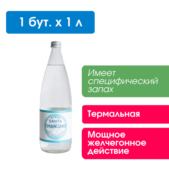 Термальная вода Acqua Santa di Chianciano, 1 л