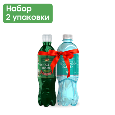Набор «Минеральный заряд»: «Рудольфов Прамен» 0,5 л и «Эксельсиор» 0,5 л 
