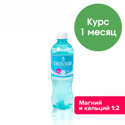 Эксельсиор, 0,5 л, природ. газ. (запас воды на 1 месяц, 90 бутылок)