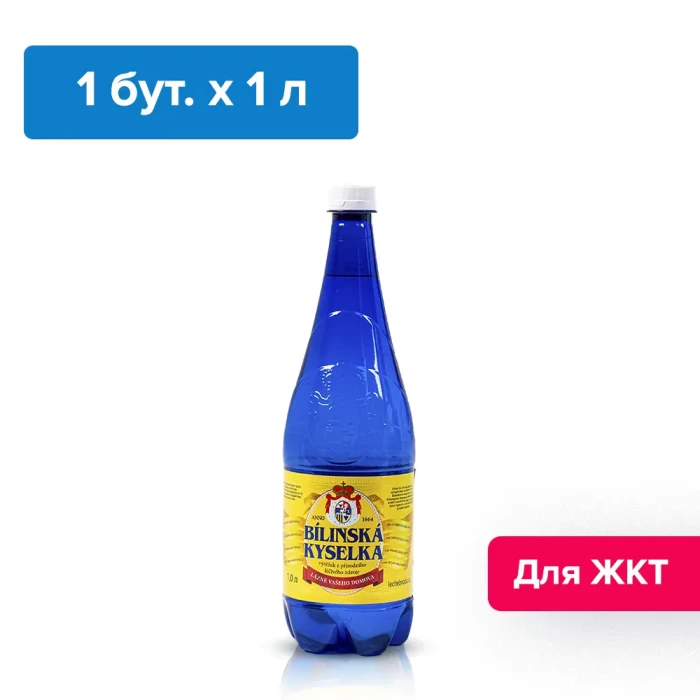 Билинска Киселка 1 литр, природ. газ.(запас воды на 1 месяц, 18 бутылок) 