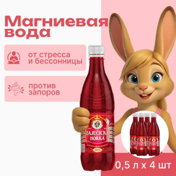 Зайечицкая Горькая 0,5 литра, без газа, 4 бут.