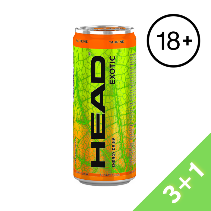 Энергетический напиток HEAD Exotic (экзотический) 0,5 литра, 1 шт.