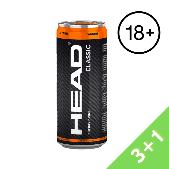 Энергетический напиток HEAD Classic (классический)  0,5 литра, 1 шт.