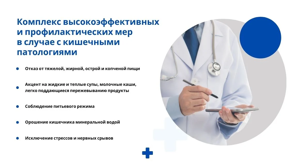 Инфографика о комплексе мер для лечения кишечника
